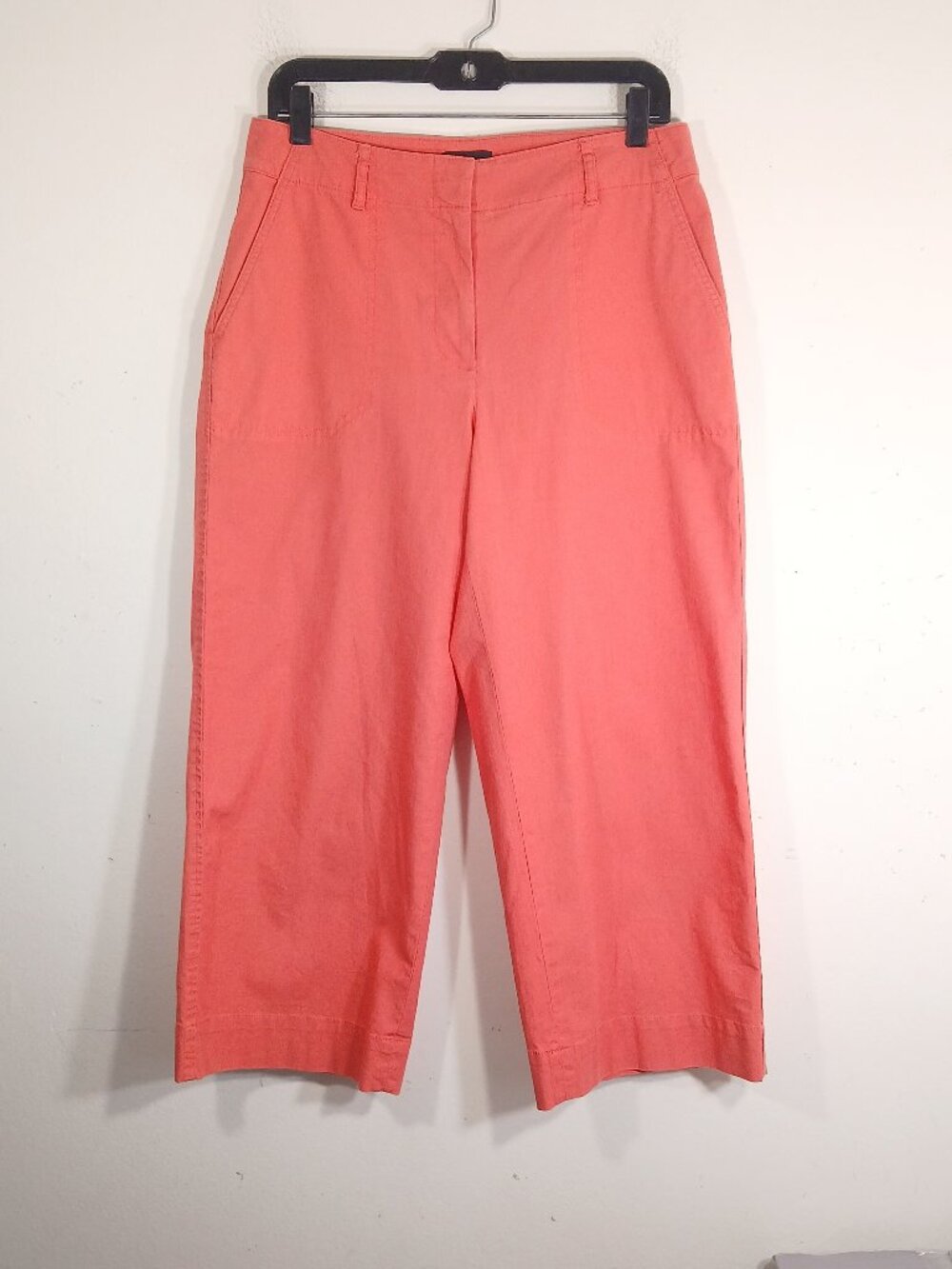 Talbots Women's Size 6 Coral Cropped Pants Cotton Stretch Straight Leg